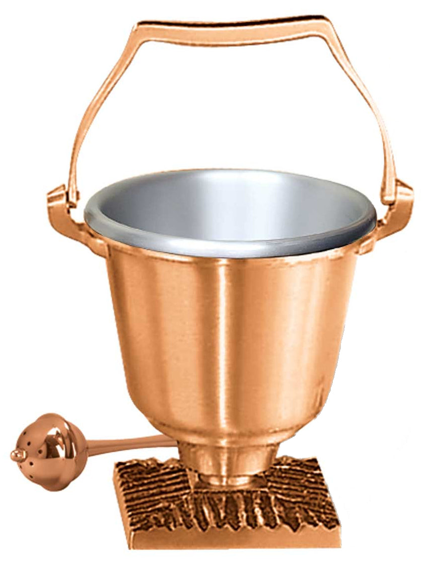 Aspersorium Set with Square Base, Bronze or Brass
