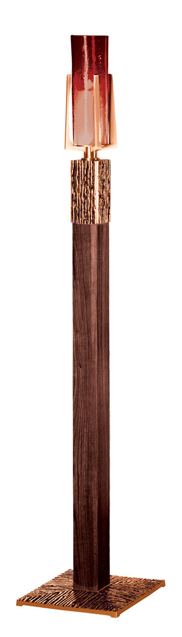 Floor Sanctuary Lamp with Square Column & Base, Electric
