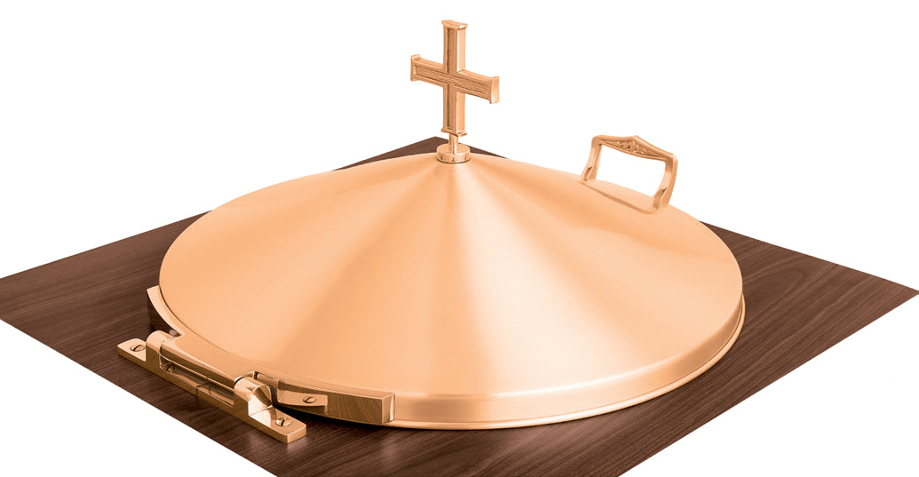 Baptismal Font Cover, 2 Sizes, Hinged, Bronze