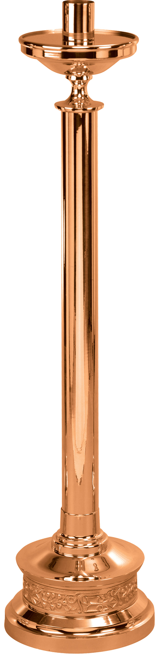 Paschal Candlestick, 28", Brass or Bronze, Round Column & Base