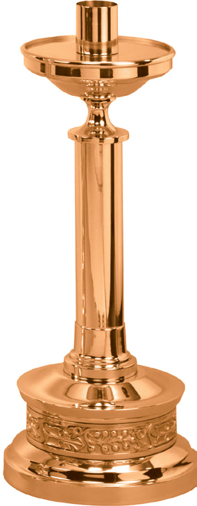 Paschal Candlestick, 28", Brass or Bronze, Round Column & Base