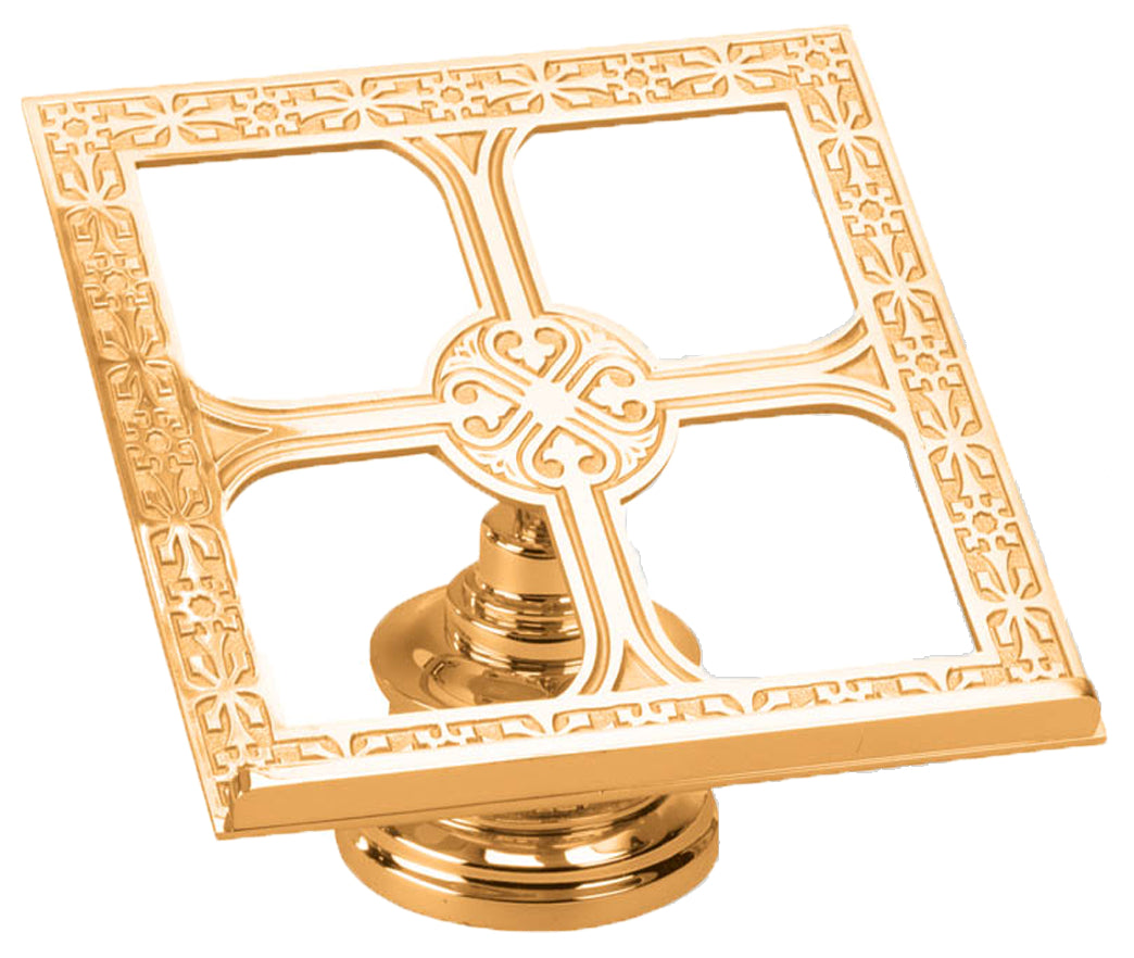 Missal Stand, 13x13, Brass or Bronze, Round Base