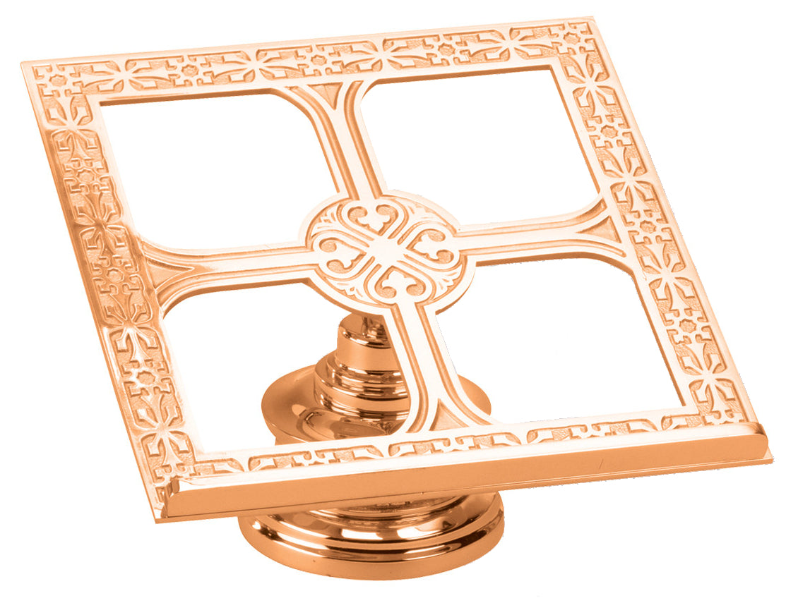 Missal Stand, 13x13, Brass or Bronze, Round Base