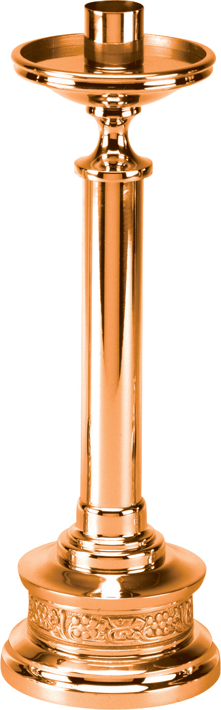 Altar Candlestick, 8 Sizes, Brass or Bronze, Round Base & Column