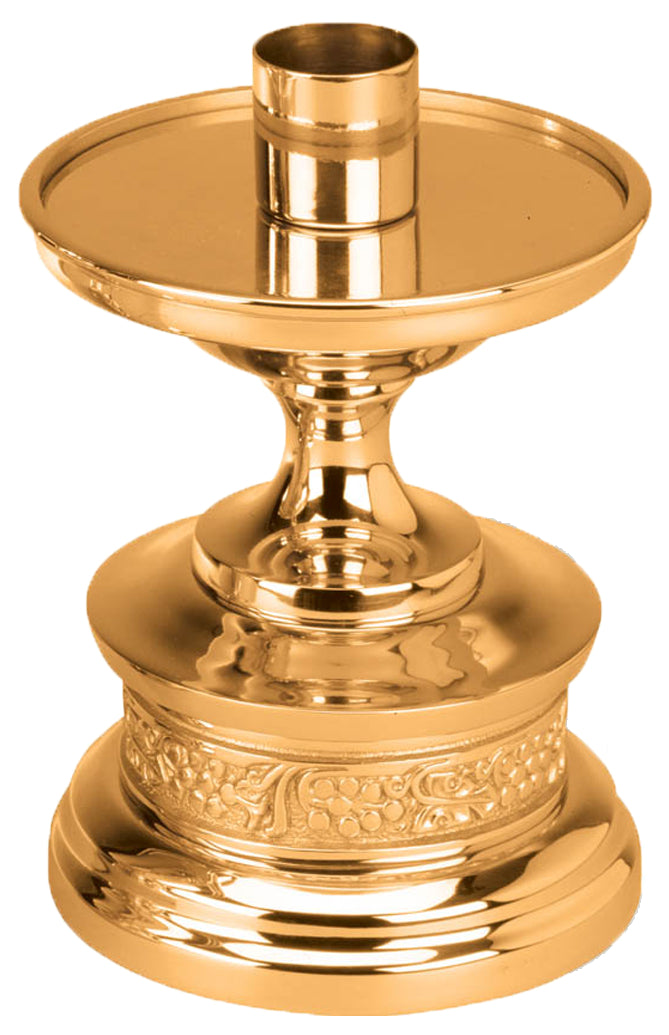 Altar Candlestick, Available in Brass or Bronze, 7"