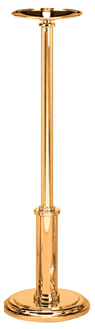Processional Candlestick, 44", Bronze or Brass, Round Base
