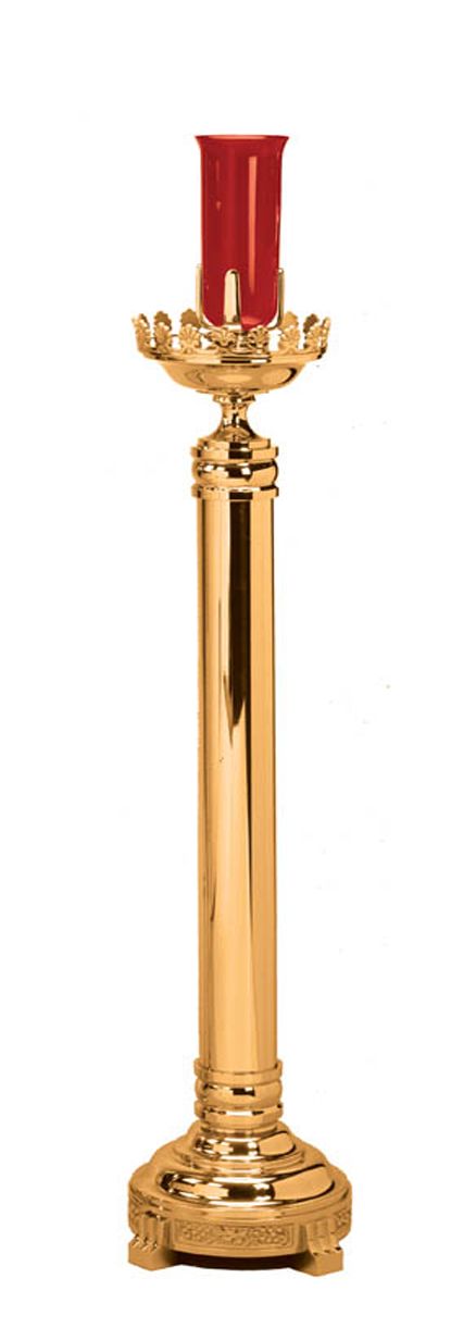 Floor Sanctuary Lamp | Two Sizes | Brass Or Bronze | Round Base