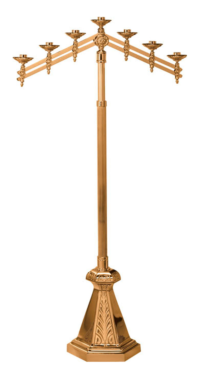 Floor Candelabra with Adjustable Arms, Available in 3, 5 and 7 Lites