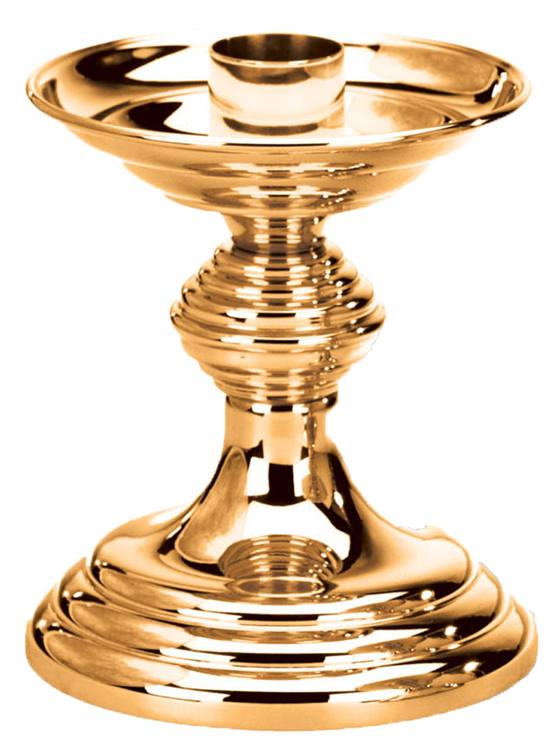 Altar Candlestick, Available in Brass or Bronze, 7"