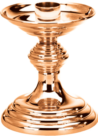 Altar Candlestick, Available in Brass or Bronze, 7"