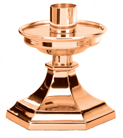 Altar Candlestick, Available in Brass or Bronze, 6"