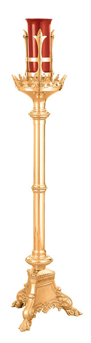 Floor Sanctuary Lamp with Footed Base, Electric