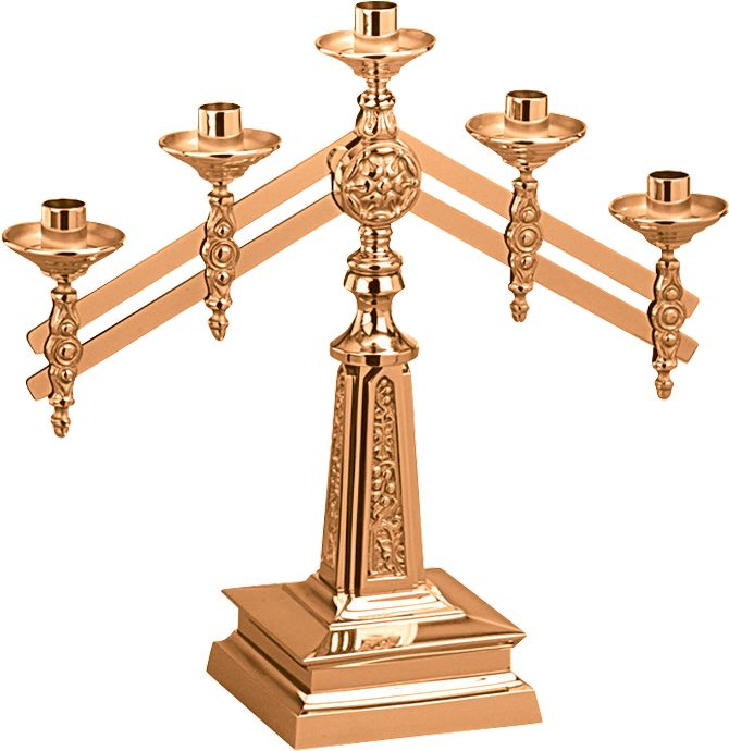 Altar Candelabra | 3, 5 or 7 Sconces | Bronze or Brass | Adjustable