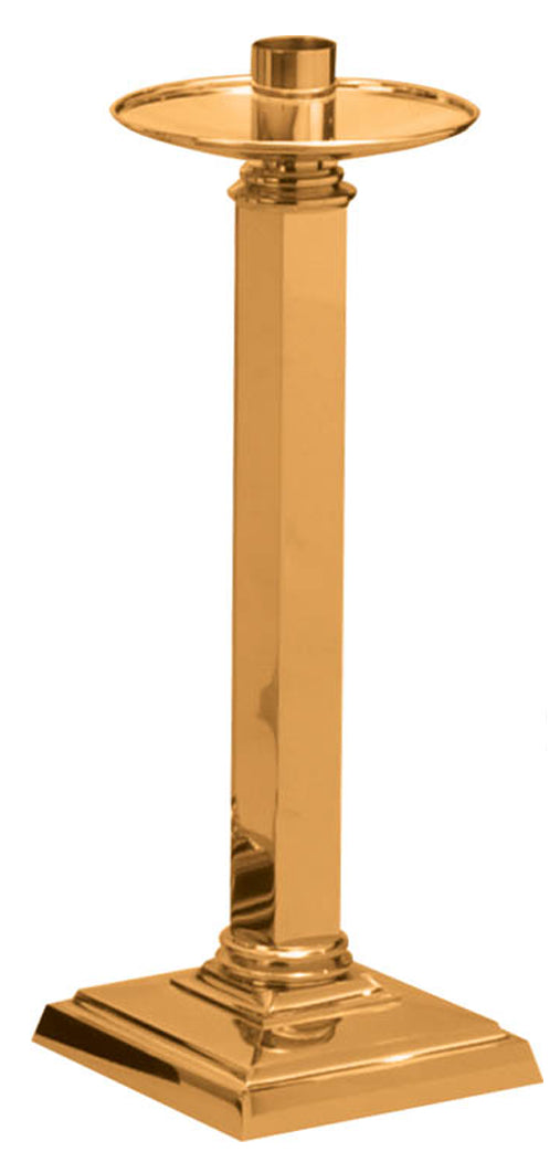 Paschal Candlestick, 28", Brass or Bronze, Square Column & Base