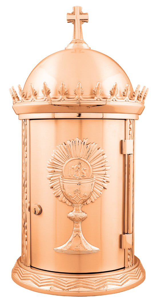 Tabernacle, 23" x 11-1/2", Bronze, Dome With Cross Accent