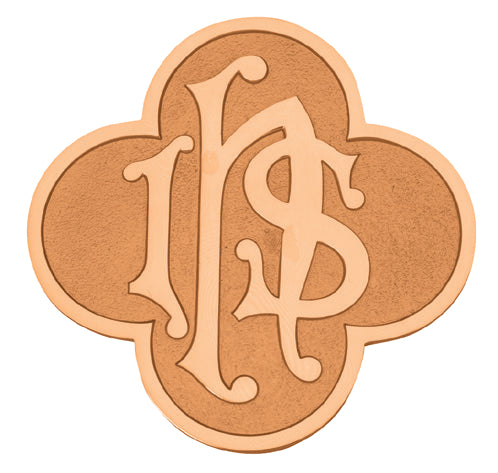 IHS Christogram Wall Plaque, 12-1/2", Bronze, Trefoil