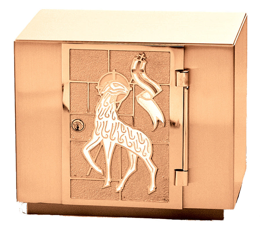 Tabernacle, 16" x 17" x 12", Bronze, Lamb of God Accent