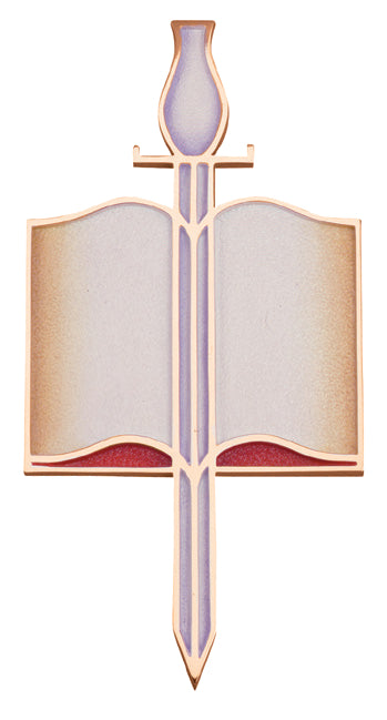 Word of God Plaque, 17" x 18", Bronze, Sword & Bible