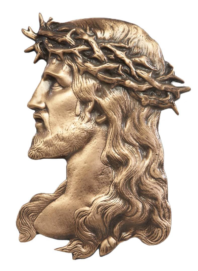 Jesus Christ Plaque | 5-1/2" x 8-1/2" | Bronze | Crown of Thorns