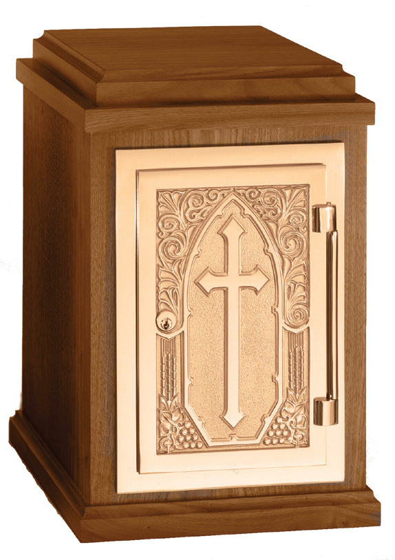 Tabernacle with Wheat & Grapes, Bronze & Wood