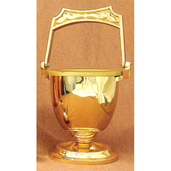 Bronze Holy Water Pot & Sprinkler: 3082 Style - 12" Ht