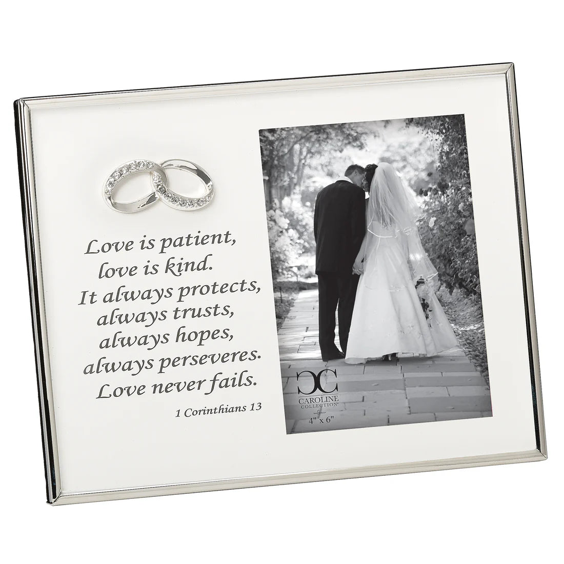 Caroline Collection Love Is Patient Wedding Frame (4"x6")