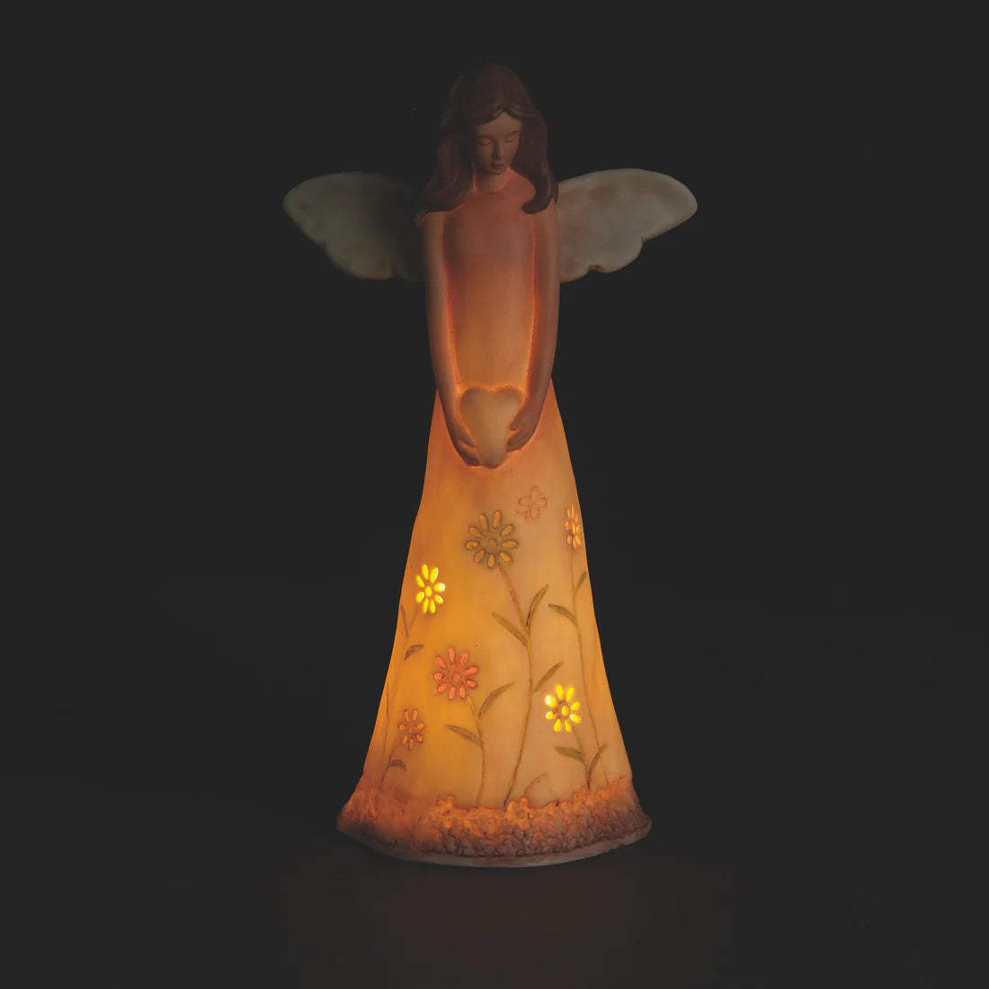 LED Angel with Heart Figure (8.75")