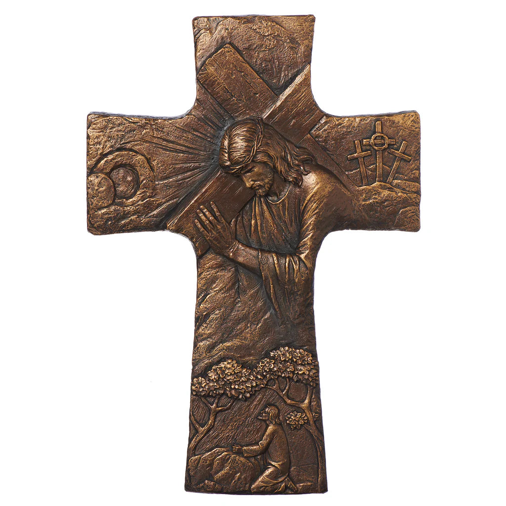 Christ Carrying the Cross Wall Cross (17")
