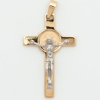 10k Two-Tone Saint Benedict Crucifix