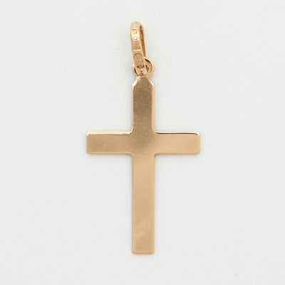 10k Small Plain Flat Cross