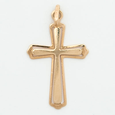 10k Medium Raised Flat Cross