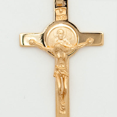 10k Large Crucifix With Scapular Medal