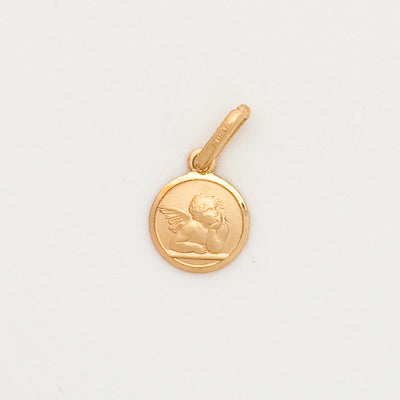 10k Tiny Round Guardian Angel Medal