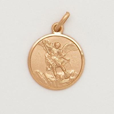 10k Medium Round Saint Michael Medal