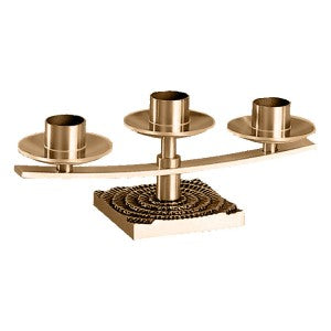 Altar Candelabra | 3, 5 or 7 Sconces | Bronze or Brass | Fixed Arm | Square Base