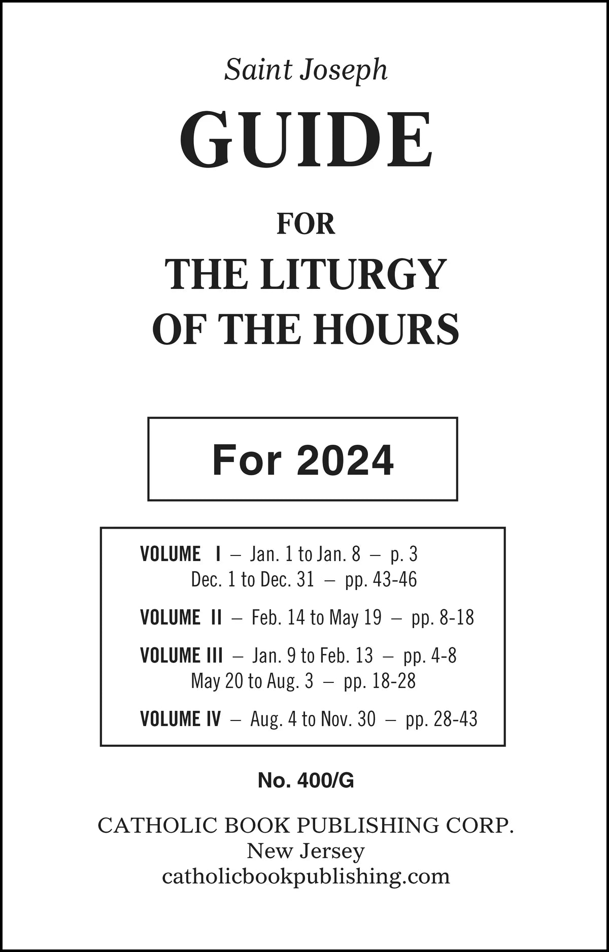 Liturgy Of The Hours Guide for 2026