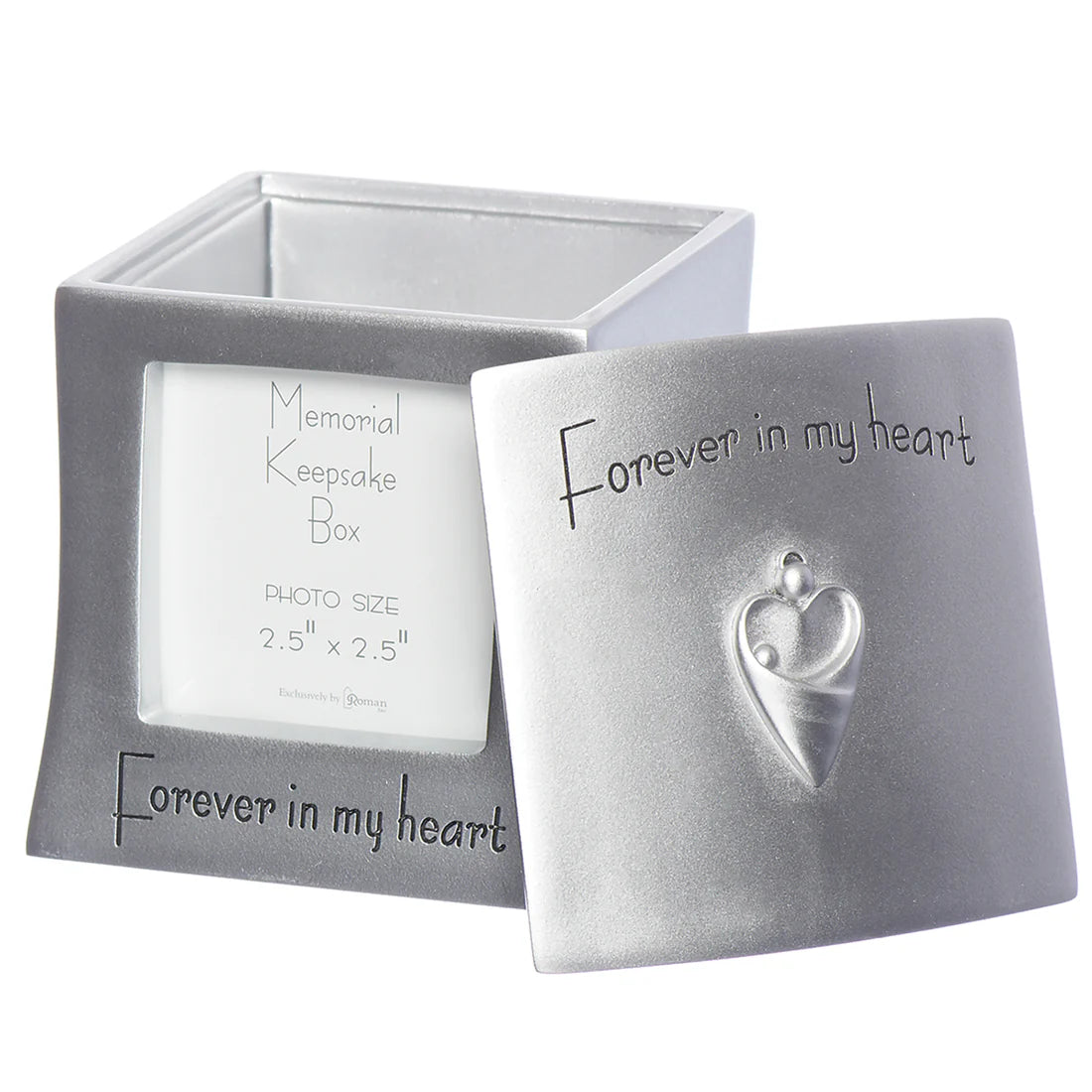 Forever in My Heart Memorial Keepsake Box with Frame (4")