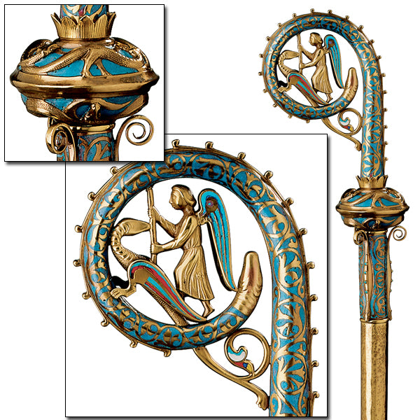 Fire Enamel Motif Bishop Crozier/Staff