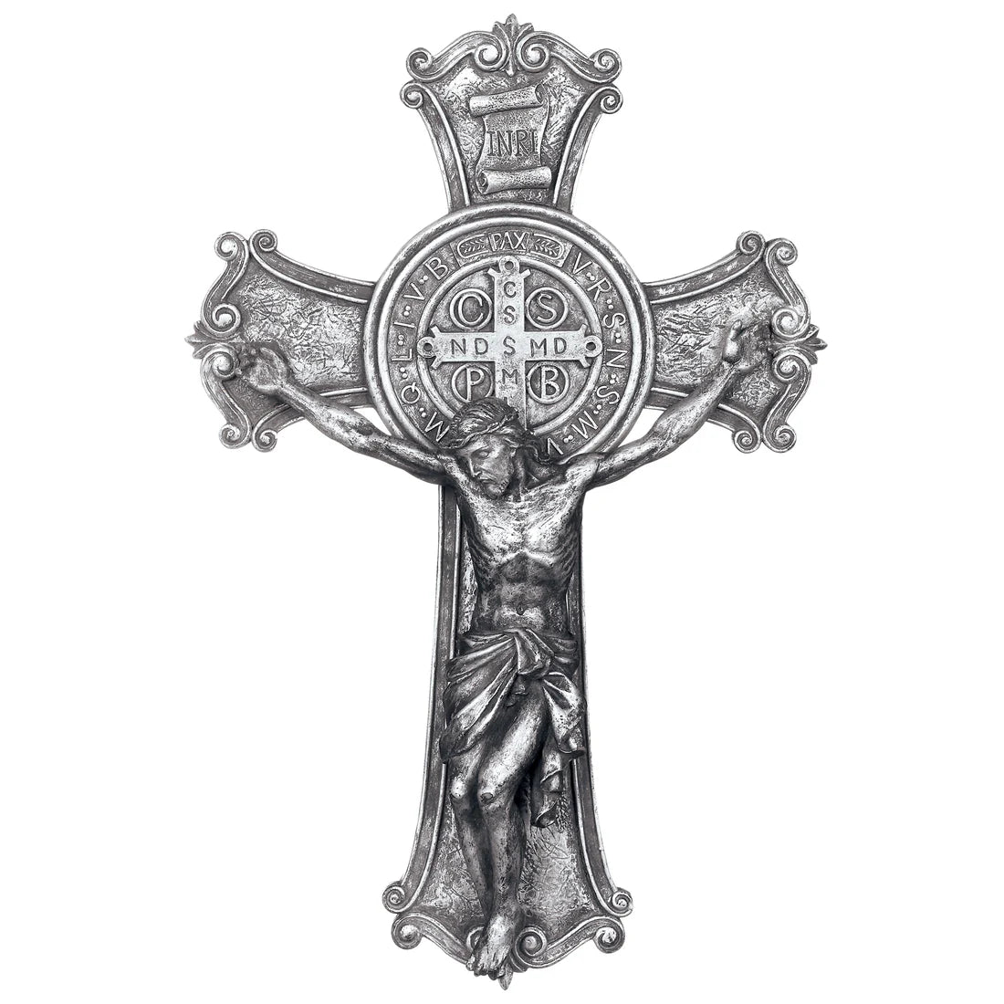 Joseph's Studio St. Benedict Two-Tone Crucifix (10.25")
