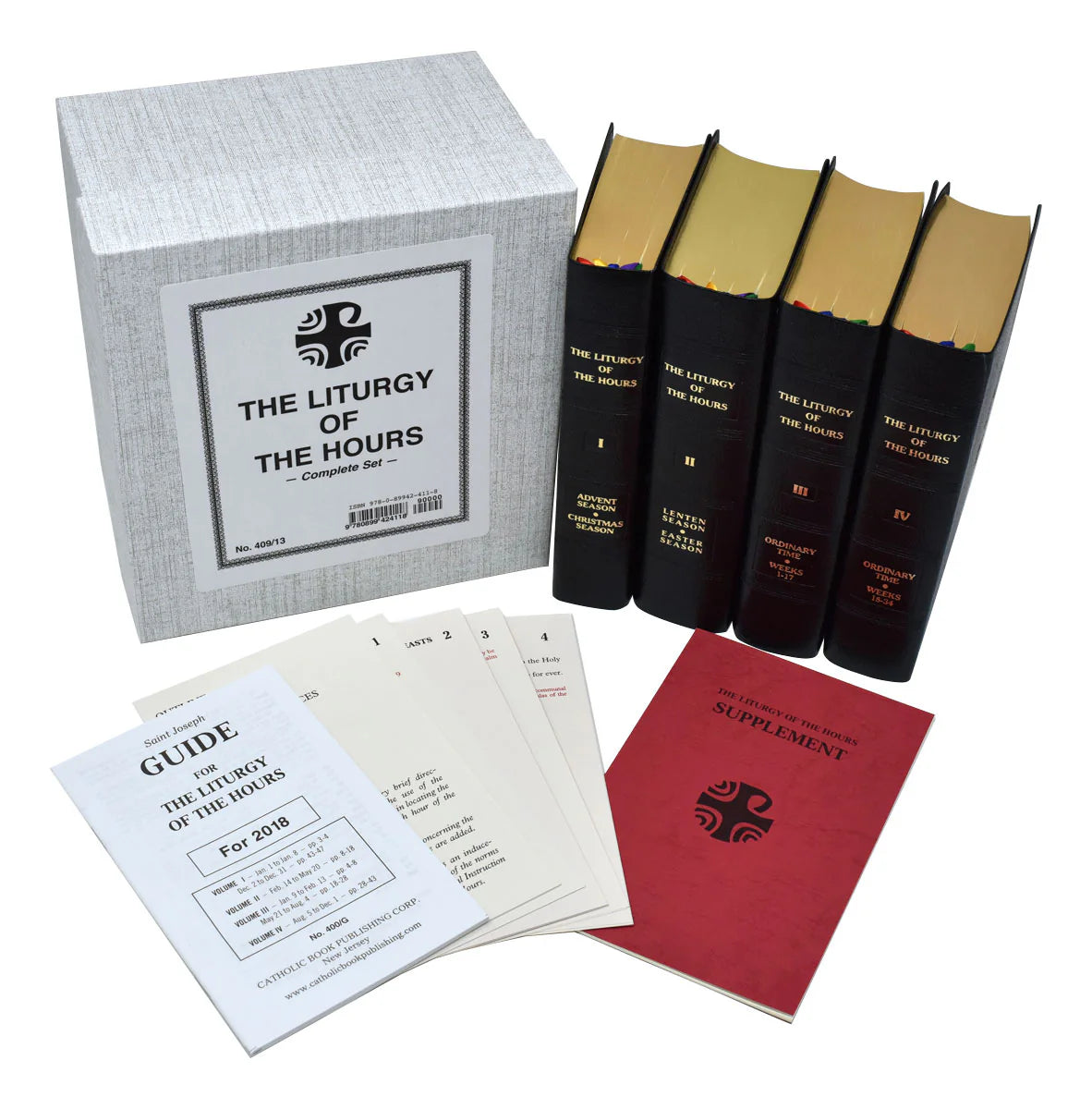 Liturgy of the Hours (Set of 4) (Leather)