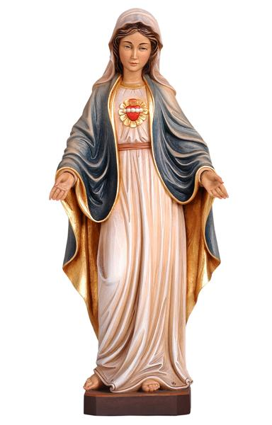 Immaculate/Sacred Heart of Mary Statue in Maple or Linden Wood, 5.5" - 71"H