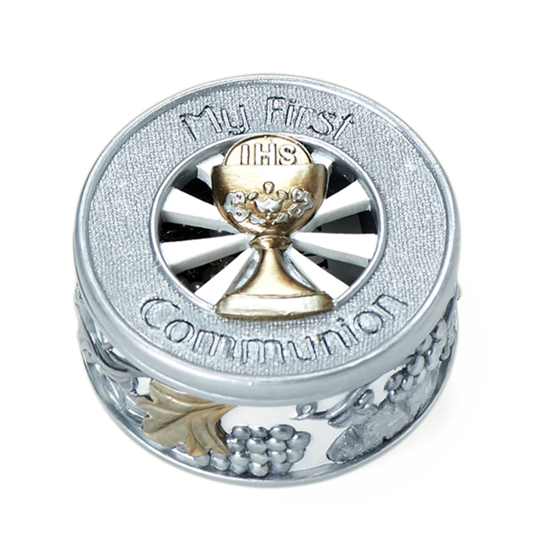 Silver and Gold First Communion Keepsake Box (1.5")