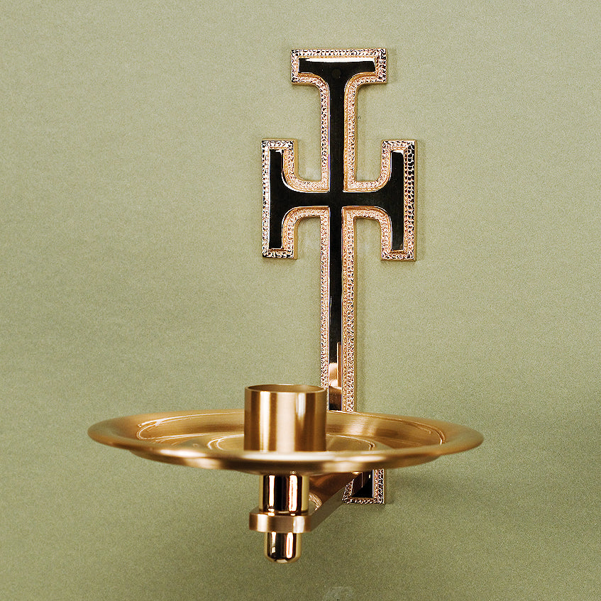 Bougeoir de consécration/dédicace en bronze : Style 4013