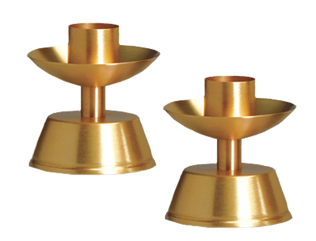 Altar Candlestick | Satin Bronze Finish | Sold In Pairs