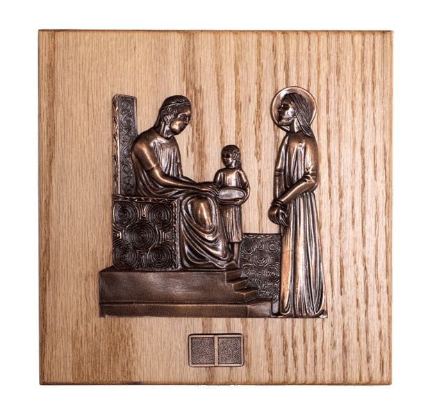 Stations Of The Cross | 9" x 9" | Copper & Oak