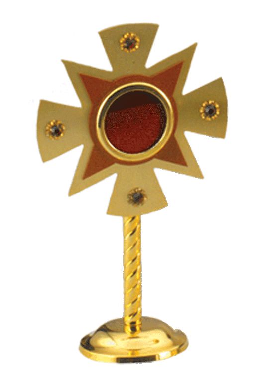 Reliquary Cross | Red Velvet Background (9" Ht)