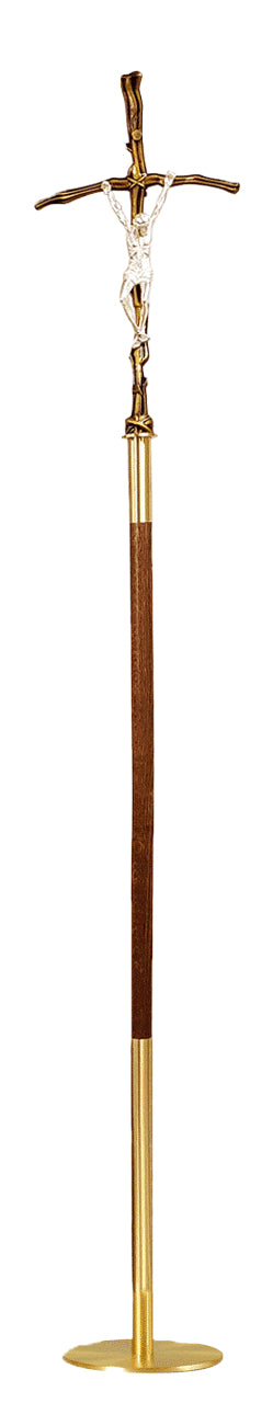 Processional Crucifix with Base, Papal Corpus