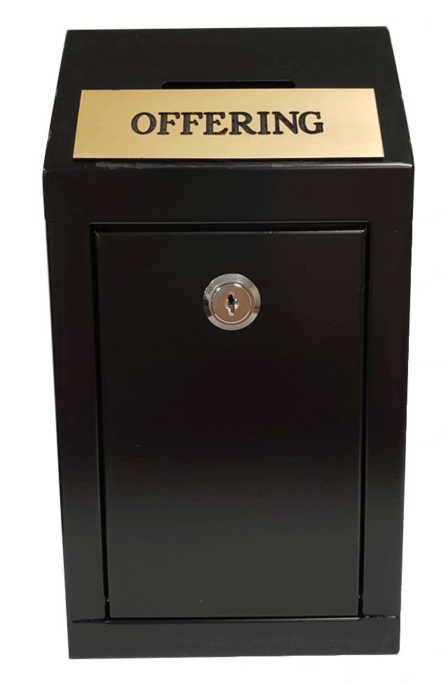 Wall Mount Offering Box | Black or Gold