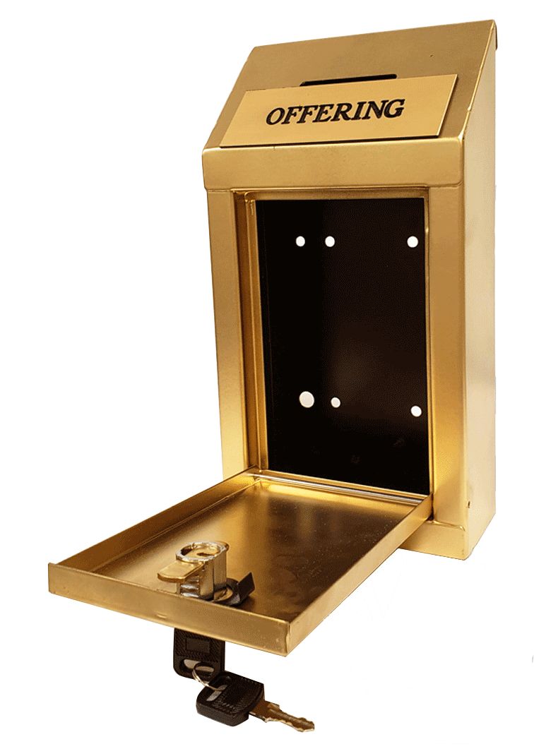 Wall Mount Offering Box | Black or Gold