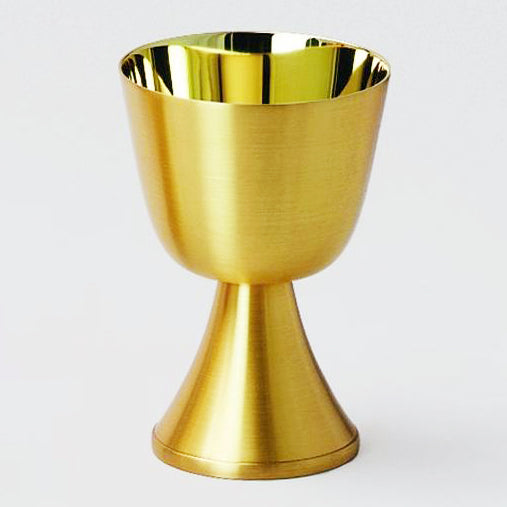 Communion Cup | Satin Gold Finish | Short Design